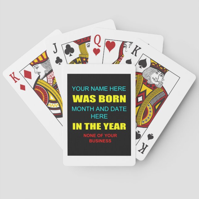 Jeu De Cartes Funny birthday (dos)