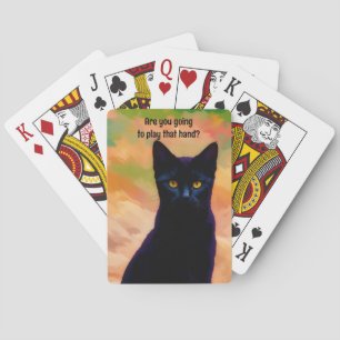 Jeu De Cartes Funny Black Cat Art Jouer Cartes De Poker