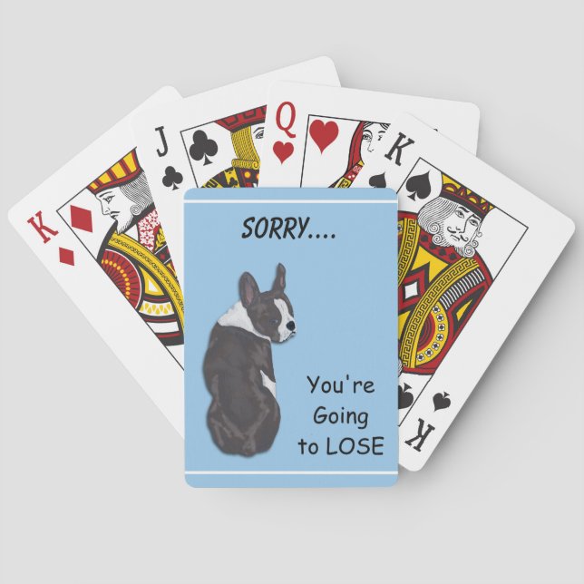 Jeu De Cartes Funny Boston Terrier Dog (dos)