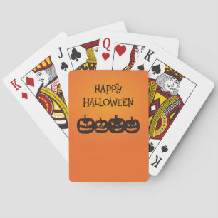 Jeu De Cartes Funny Carved Halloween Quatuor Citrouille