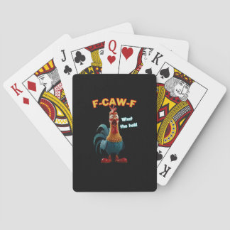 Jeu De Cartes Funny Chicken F-Caw-F Poultry Humor Tee