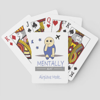 Jeu De Cartes Funny Chimy Mentally on Airplane Mode Playing Card