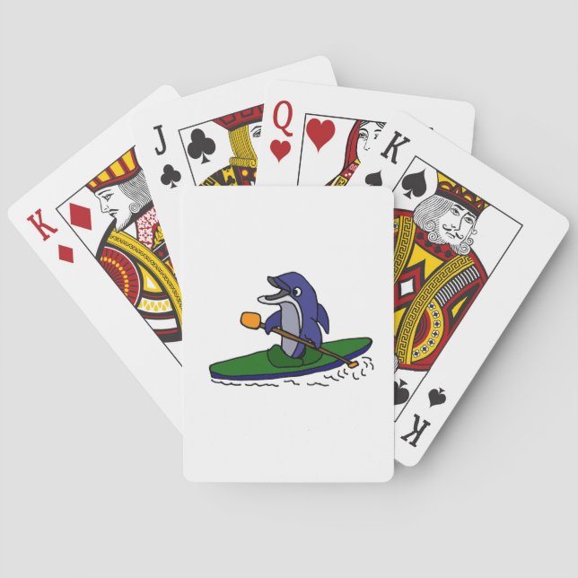 Jeu De Cartes Funny Dolphin Kayaking (dos)