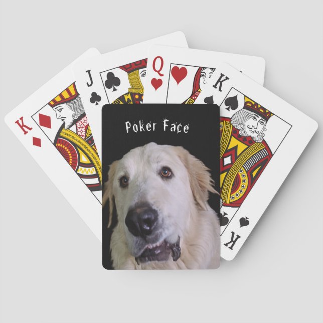 Jeu De Cartes Funny "Face de poker" Dog Face bicycle playing car (dos)