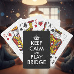 Jeu De Cartes Funny Gardez calme et jouez au bridge jouer aux ca<br><div class="desc">Drôle Gardez calme et jouez au bridge en jouant aux cartes. Faites votre propre humour garder le calme et poursuivre le design parodique. Vintage keepcalmandcarryon typographie modèle avec couronne. Exemple de jeu de carte : Gardez le calme et la fête. Restez calme et jouez au poker. Restez calme et jouez...</div>