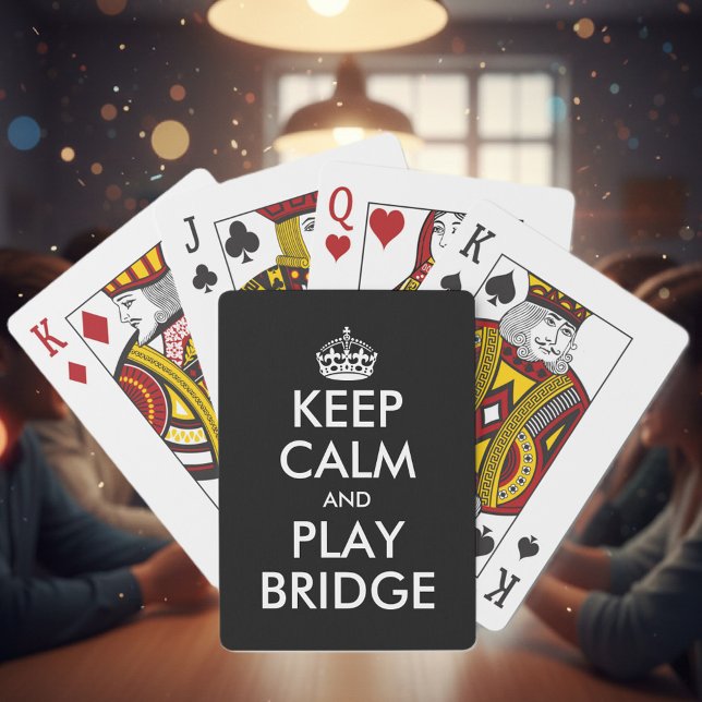 Jeu De Cartes Funny Gardez calme et jouez au bridge jouer aux ca (Custom keep calm playing cards)