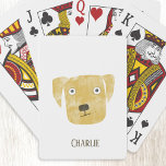 Jeu De Cartes Funny Golden Labrador Retriever Chien Nom personna<br><div class="desc">Cute Golden Labrador Retriever chien aquarelle peinture,  parfait pour les amoureux de les chiens. Personnalisez-le en modifiant ou en supprimant le nom.</div>