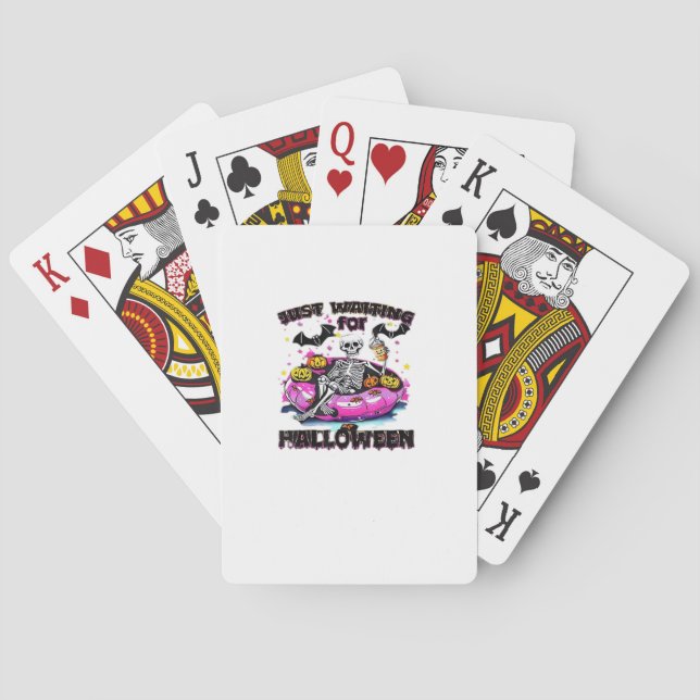 Jeu De Cartes Funny Just Waiting For Halloween Skeleton Spooky V (dos)