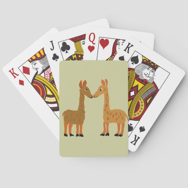 Jeu De Cartes Funny Llama Love Primitive Art (dos)