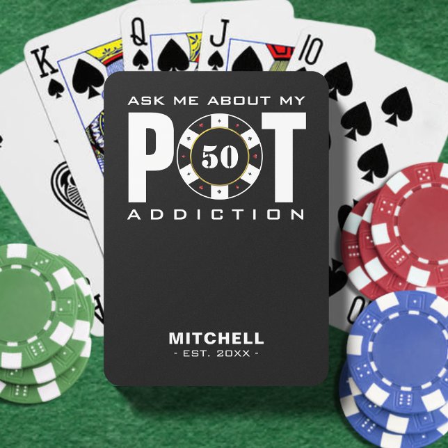Jeu De Cartes Funny Poker Humour Me Demander À Propos De Mon Pot (Funny Poker Humor Ask Me About My Pot Addiction Poker Cards
)