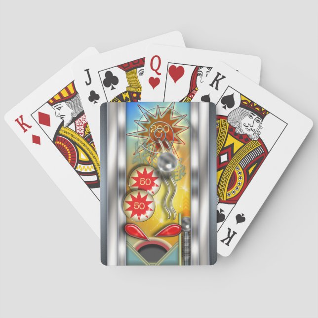 Jeu De Cartes Funny Retro Pinball Machine (dos)