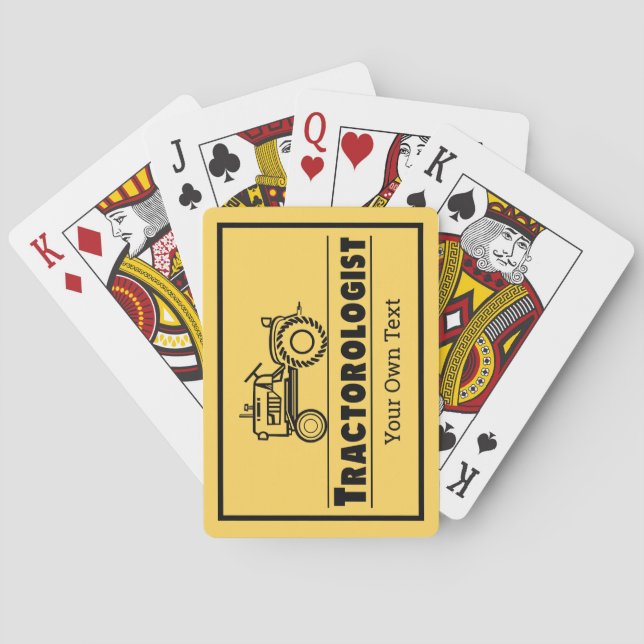 Jeu De Cartes Funny Tractor Personnaliser le Tractorologue Jaune (dos)