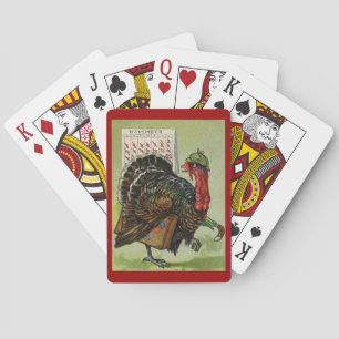 Jeu De Cartes Funny Vintage Thanksgiving Turkey Playing Cards !