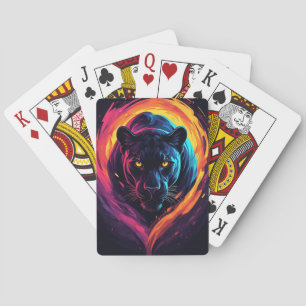Jeu De Cartes Furie du Panthère Néon 🐆⚡ Bête Agressive de la Ju