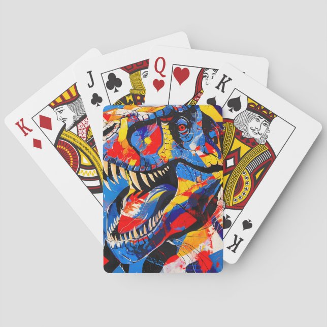 Jeu De Cartes Fusion de T-rex Dinosaur sauvage (dos)
