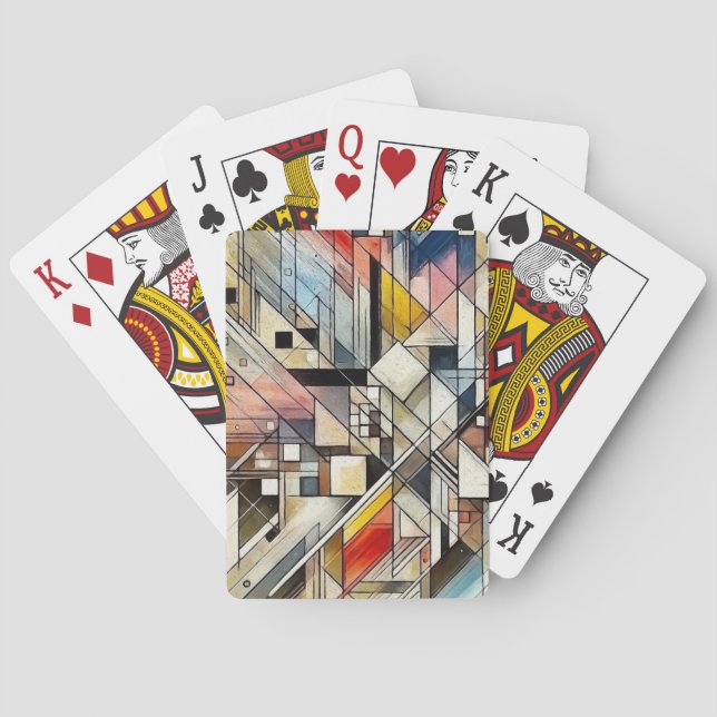 Jeu De Cartes Fusion géométrique moderne (dos)
