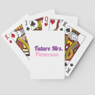Jeu De Cartes Future Mme ajouter nom mariée mariage enterrement 