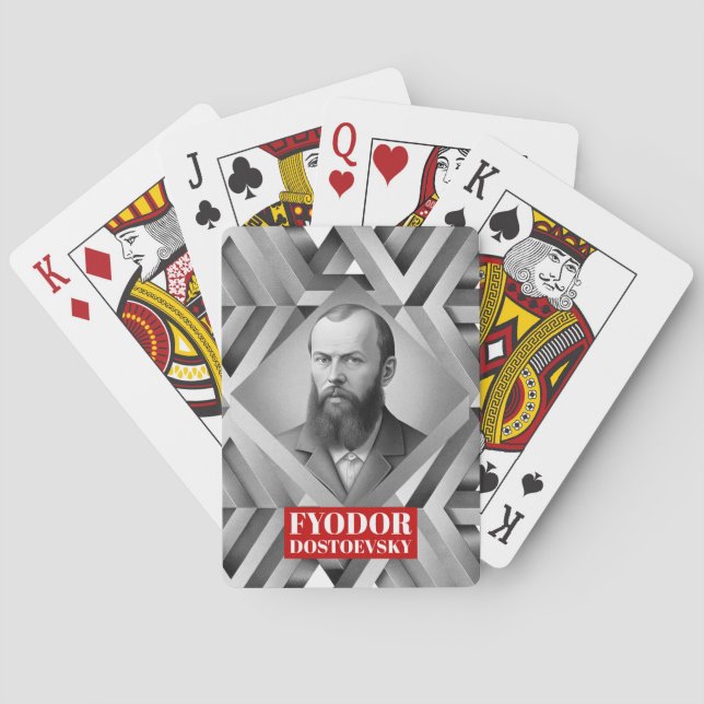 Jeu De Cartes Fyodor Dostoevsky - Style géométrique élégant (dos)