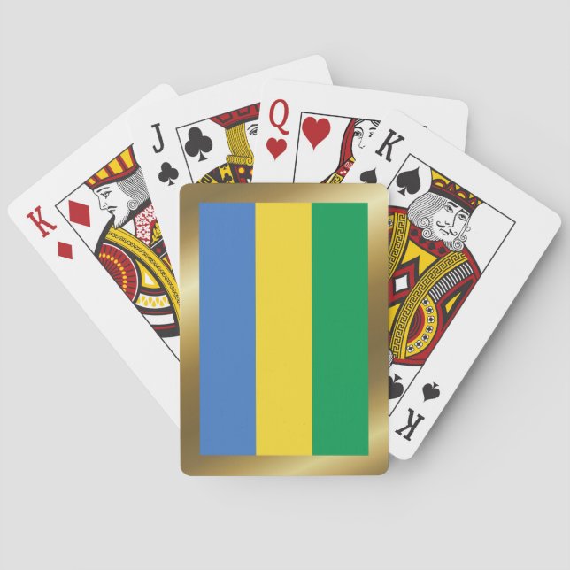 Jeu De Cartes Gabon Drapeau Jouer des cartes (dos)