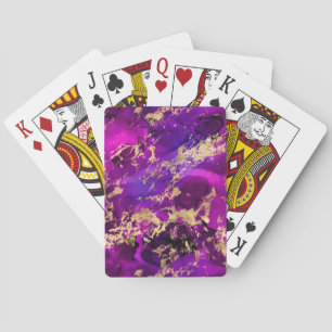 Jeu De Cartes Galaxie de marbre rose et or époustouflante