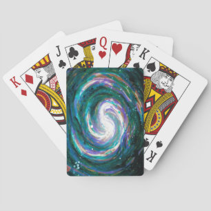 Jeu De Cartes Galaxie d'émeraude et de violet