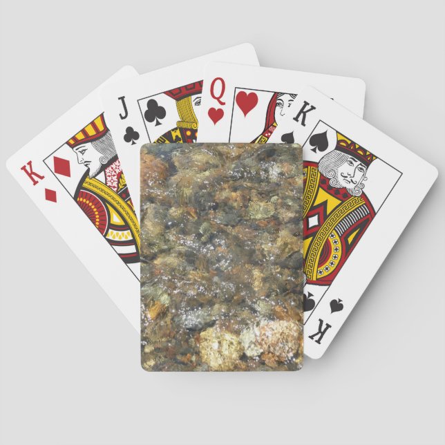 Jeu De Cartes Galets Brown et gris naturel Abstrait (dos)
