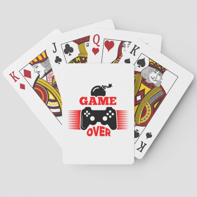 Jeu De Cartes Gamer Gift Game Over (dos)