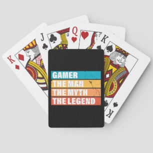 Jeu De Cartes Gamer. L'Homme. Le Mythe. La Légende.