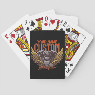 Jeu De Cartes Garage de moto personnalisé Aigle de moto