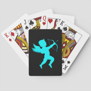 Jeu De Cartes Garçon Angel Turquoise Black Playing Cartes