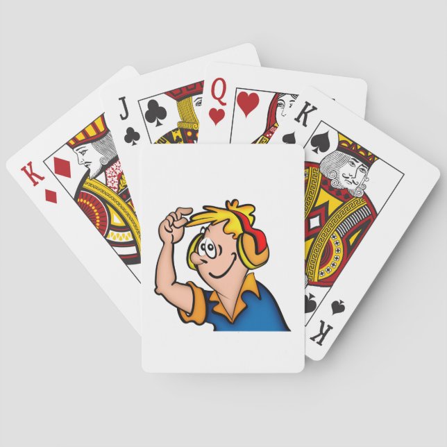 Jeu De Cartes Garçon avec casque (dos)