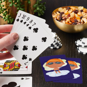 Jeu De Cartes Garçon nageur en lunettes et bonnet de bain