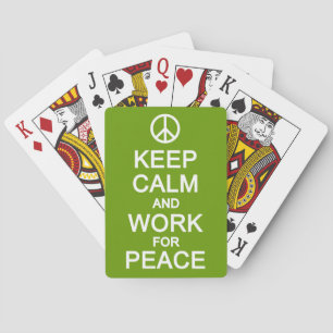 Jeu De Cartes Garder le calme et travailler pour la paix jouer a