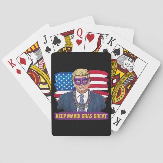 Jeu De Cartes Garder Mardi Gras Grand Amusant Trump Mardi Gras 2 (dos)