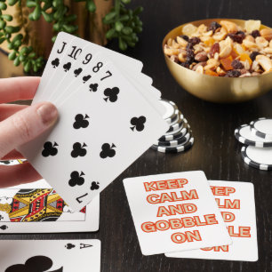 Jeu De Cartes GARDEZ CALME ET GOBBLE SUR l'action de grâce drôle