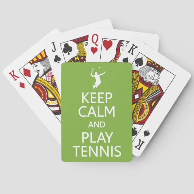 Jeu De Cartes Gardez le calme et jouer Tennis des cartes personn (dos)