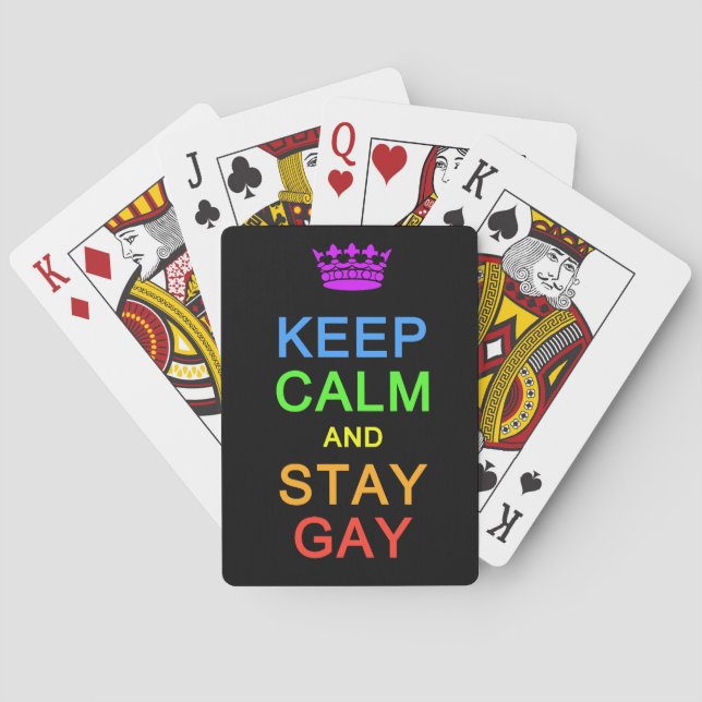 Jeu De Cartes Gardez le calme et restez gay en jouant aux cartes (dos)