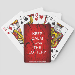 JEU DE CARTES GARDEZ SON CALME J'AI GAGNÉ À LA LOTERIE