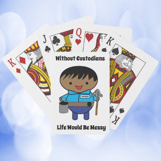 Jeu De Cartes Gardien Janitor Life Messy Black Homme