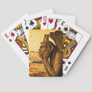 Jeu De Cartes Gargoyle médiéval Le Stryge à Notre Dame, Paris