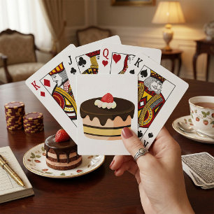 Jeu De Cartes Gâteau au Chocolat Coulant avec Fraise