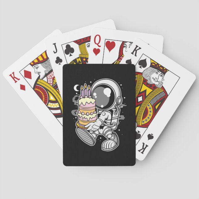 Jeu De Cartes Gâteau d'anniversaire des astronautes (dos)
