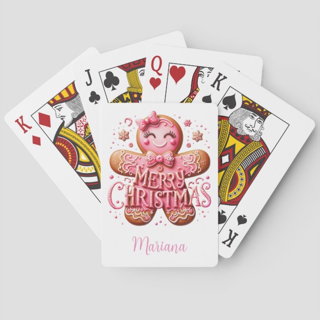 Jeu De Cartes Gâteau de Noël rose au gingembre (dos)