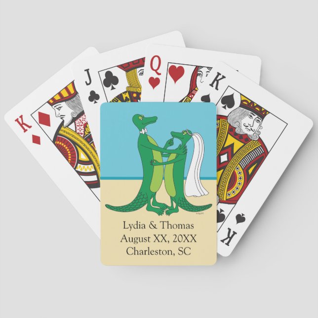 Jeu De Cartes Gator Wedding Favor Classic Playing Cards (dos)