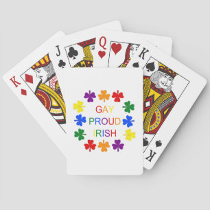 Jeu De Cartes Gay Fier Irlandais LGBT Rainbow Shamrocks