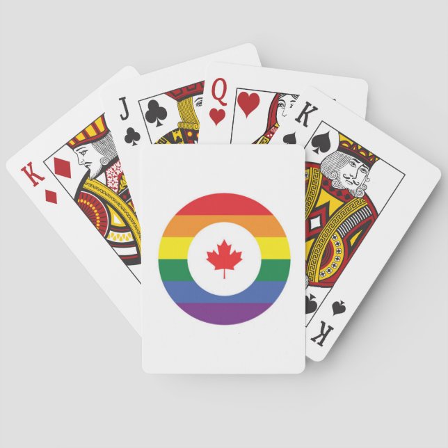 Jeu De Cartes Gay pride canadien (dos)