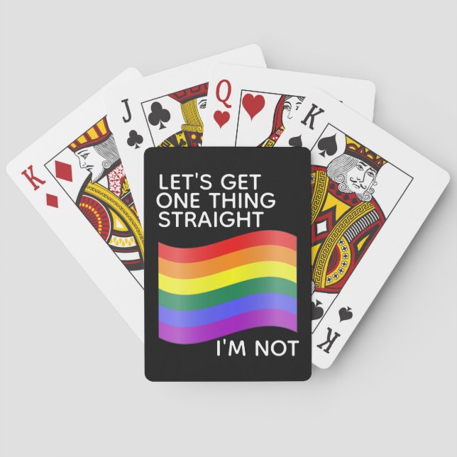 Jeu De Cartes Gay pride Je ne suis pas juste Citation (dos)