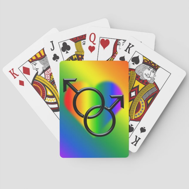 Jeu De Cartes Gay pride Jouer Cartes Rainbow Love Cartes de jeu (dos)