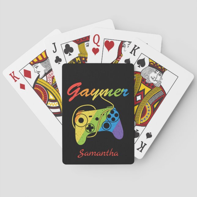 Jeu De Cartes Gaymer | Rainbow Video Game Controller | Jeux (dos)