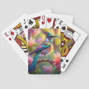 Jeu De Cartes Geai à tête verte, oiseau de fantaisie